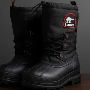 Sorel Black Insulated Snow Boots youth size 3